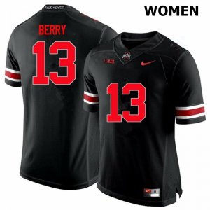 NCAA Ohio State Buckeyes Women's #13 Rashod Berry Limited Black Nike Football College Jersey WDH1345BG